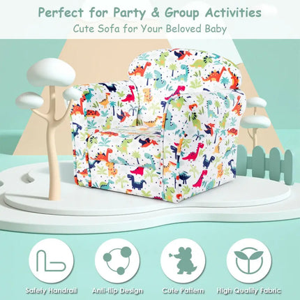 Household Toddler Furnishings Children Armrest Cute Lovely Single Sofa - White - Kids Chairs & Seating