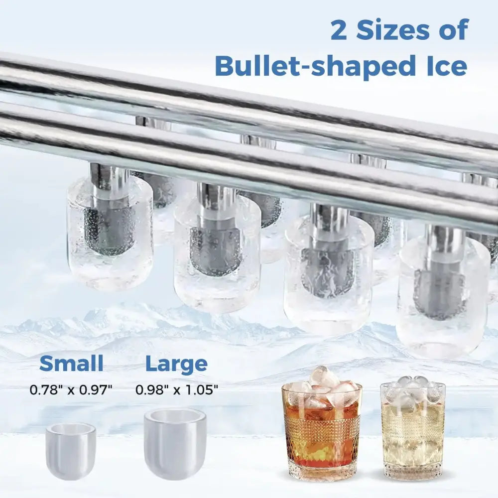 Ice Maker Countertop with Self-Cleaning for Home Kitchen Office Party-Silver Costway