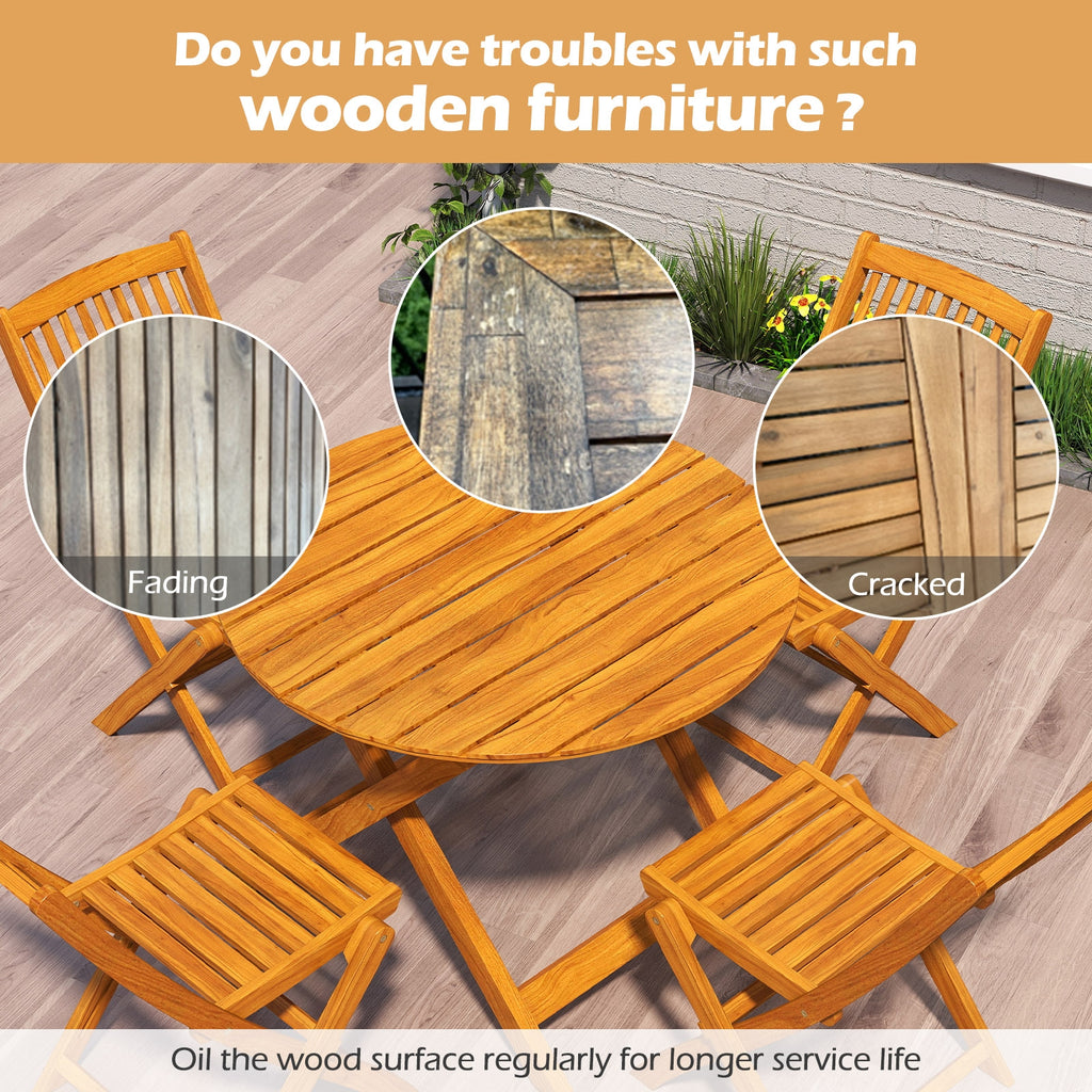 Wood Wax Oil for Outdoor and Indoor Furniture Teak Care Kit to Restore and Protect Wood