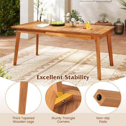 71 Inch-94 Inch 6-8 People Patio Extendable Dining Table