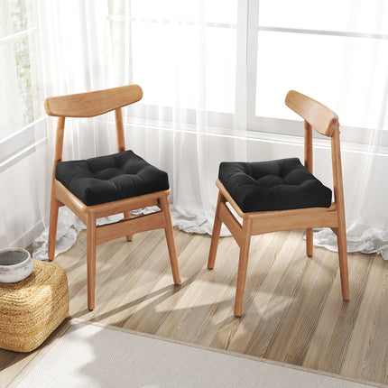 21 Inch x 21 Inch Patio Chair Seat Cushion Pads for Indoor and Outdoor-Black