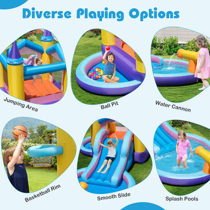 6-in-1 Inflatable Kids Water Park for Yard
