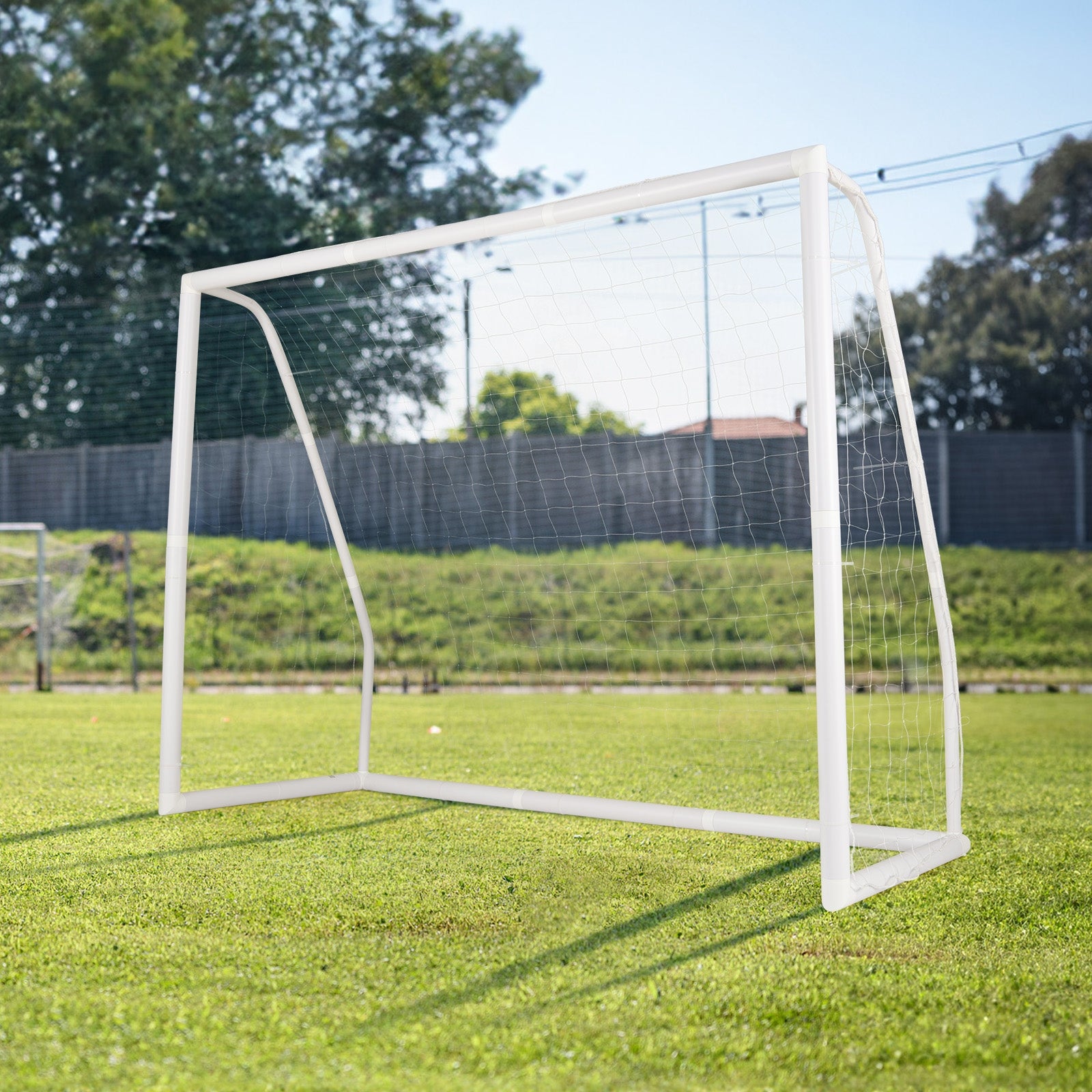 8 x 6 Ft Soccer Goal with Ground Stakes and Soccer Cones