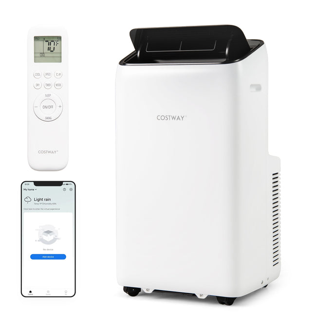 14000 BTU Inverter Portable Air Conditioner 3 in 1 Wifi Enabled AC Unit-White