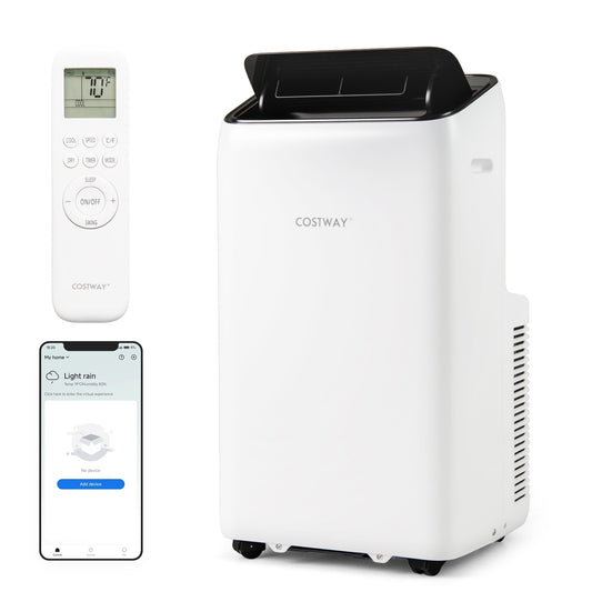 14000 BTU Inverter Portable Air Conditioner 3 in 1 Wifi Enabled AC Unit-White