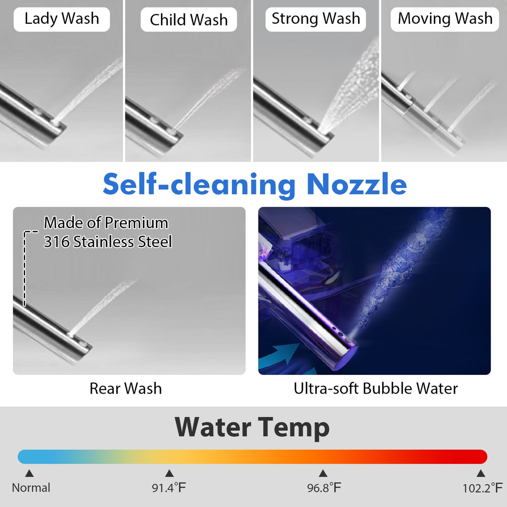 One-Piece Elongated Smart Toilet Bidet 1.28 GPF  Dual-flush