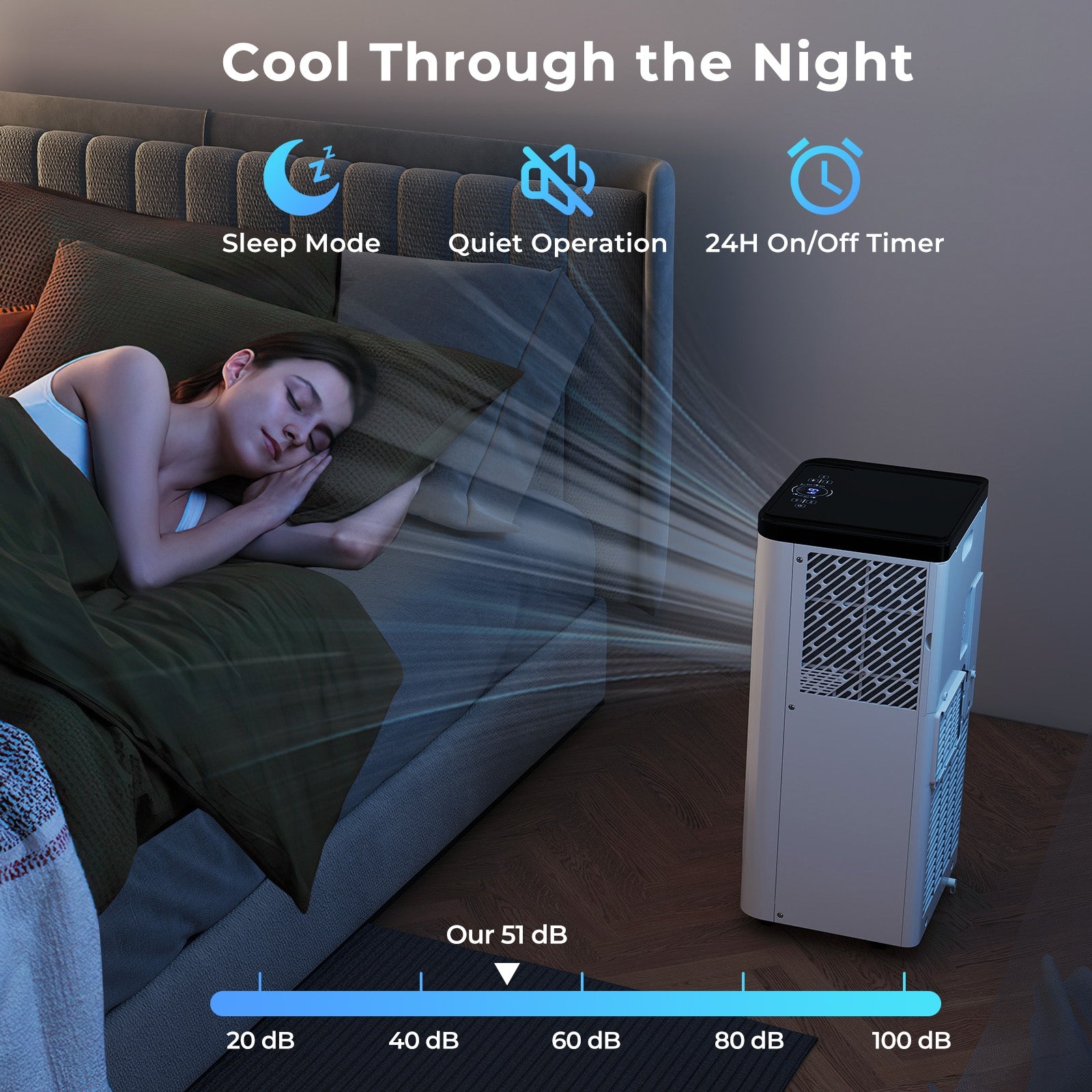 8000 BTU Portable Air Conditioner 3 in 1 Floor AC Unit