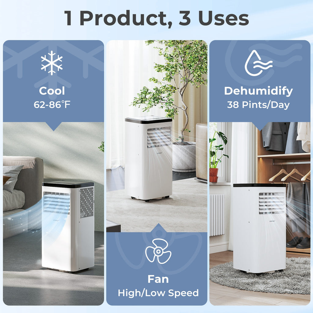 8000 BTU Portable Air Conditioner 3 in 1 Floor AC Unit
