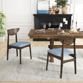 Wooden Dining Chair Set of 2 with Rubber Wood Leg-Brown