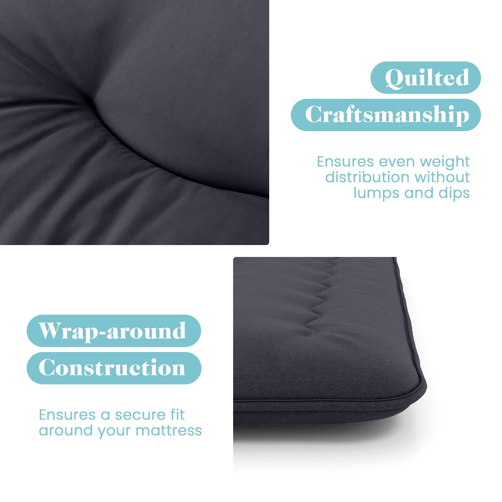 Futon Mattress with Washable Cover and Foldable Mat-Full Size