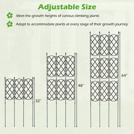 3-Pack Outdoor Plant Support Frame for Raised Garden Bed