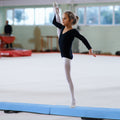 7 FT Folding Balance Beam with Removable Suede Cover and Non-slip Bottom-Navy