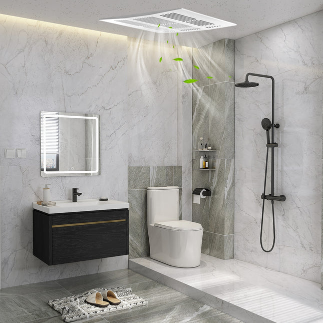 200 CFM Bathroom Exhaust Fan with Metal Housing and 6 Inches Duct for 200 Sq.Ft