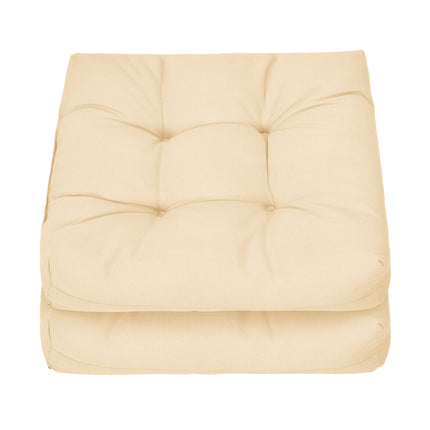 21 Inch  x 21 Inch Patio Chair Seat Cushion Pads for Indoor and Outdoor-Beige