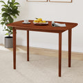 Wooden Dining Table for 2-4 People Kitchen Table with Rubber Wood Legs-Walnut
