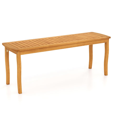 Acacia Wood Outdoor 48" Long Patio Dining Bench-1 Pieces
