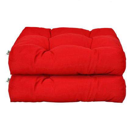 21 Inch x 21 Inch Patio Chair Seat Cushion Pads for Indoor and Outdoor-Red