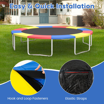 10 Feet Trampoline Pad Replacement Safety Pad with Fixing Straps (Multicolor)
