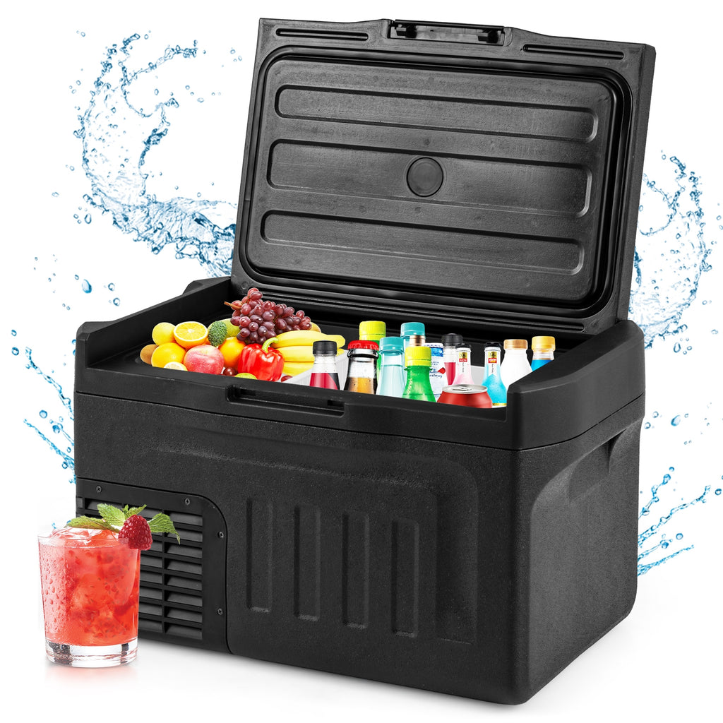 12 Volt Car Refrigerator with Adjustable Range and Divider for Camping RV Travel Fishing Home-S