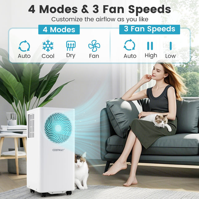 8200/10000 BTU Portable Air Conditioner 3-in-1 Stand up AC Unit with Dehumidifier-8200 BTU