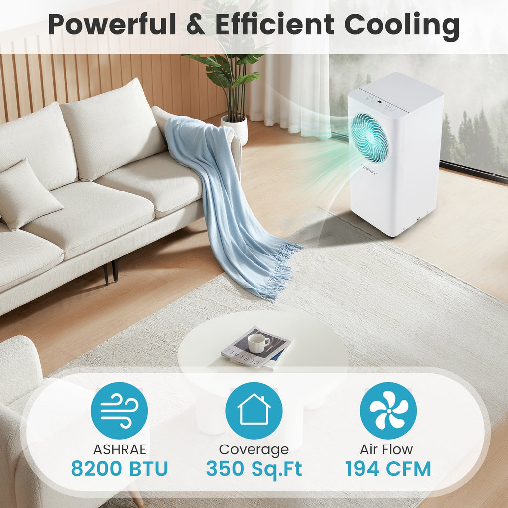 8200/10000 BTU Portable Air Conditioner 3-in-1 Stand up AC Unit with Dehumidifier-8200 BTU