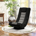 360Â° Swivel Gaming Chair with 4 Adjustable Position-Black and Gray