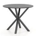 36 Inch Wood Dining Table with Intersecting Pedestal Base for 2-4 People-Black