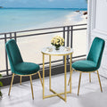 X-Shaped Marble Top Small Round Side Table End Table