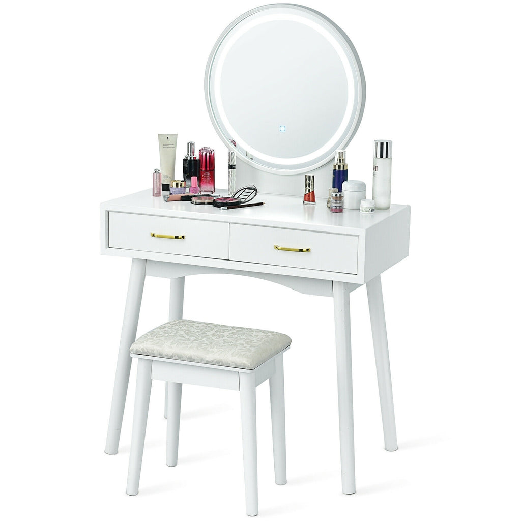 Vanity Dressing Table Set with 3 Lighting Modes