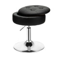 Adjustable 360Â° Swivel Storage Vanity Stool with Removable Tray-Black