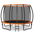 Trampoline de loisir 12 pieds avec échelle, homologué ASTM - Orange