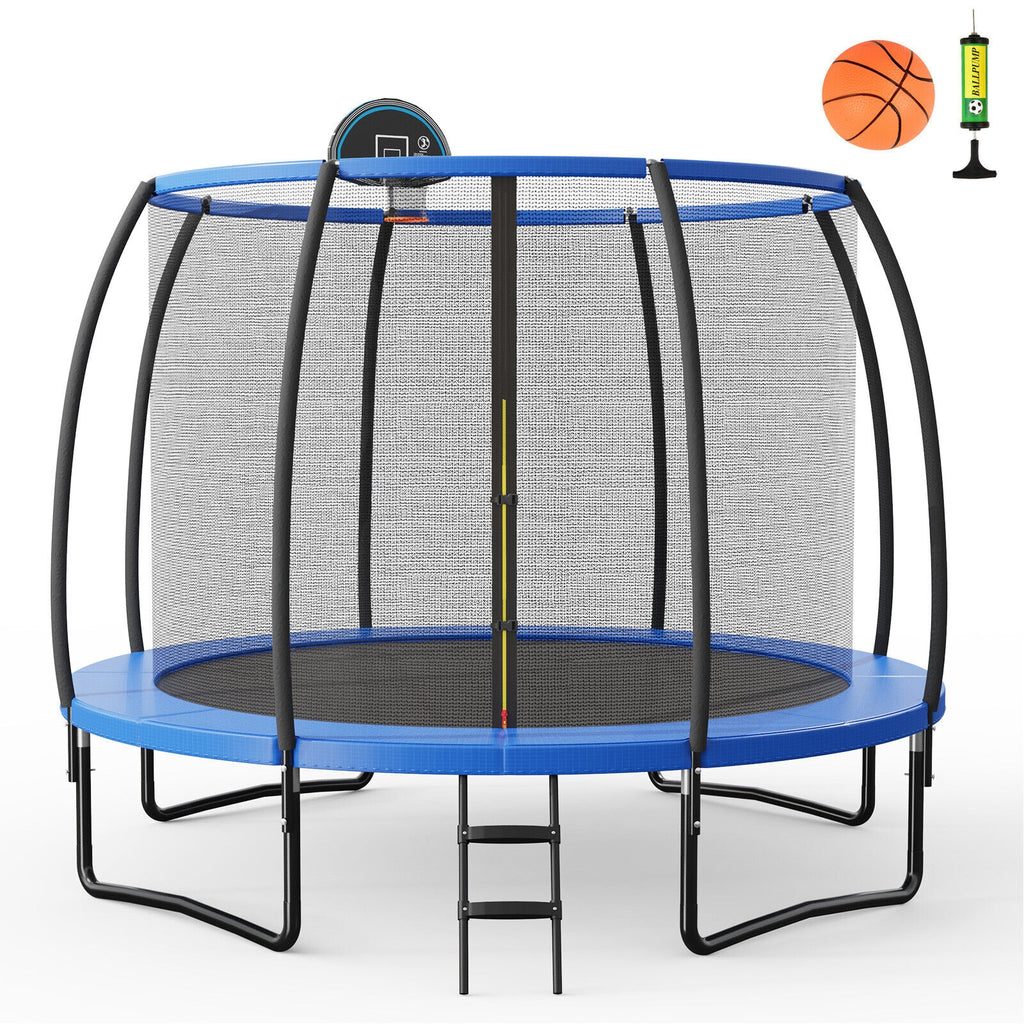Trampoline de loisirs de 8/10 pieds avec panier de basket-ball de 12 pieds
