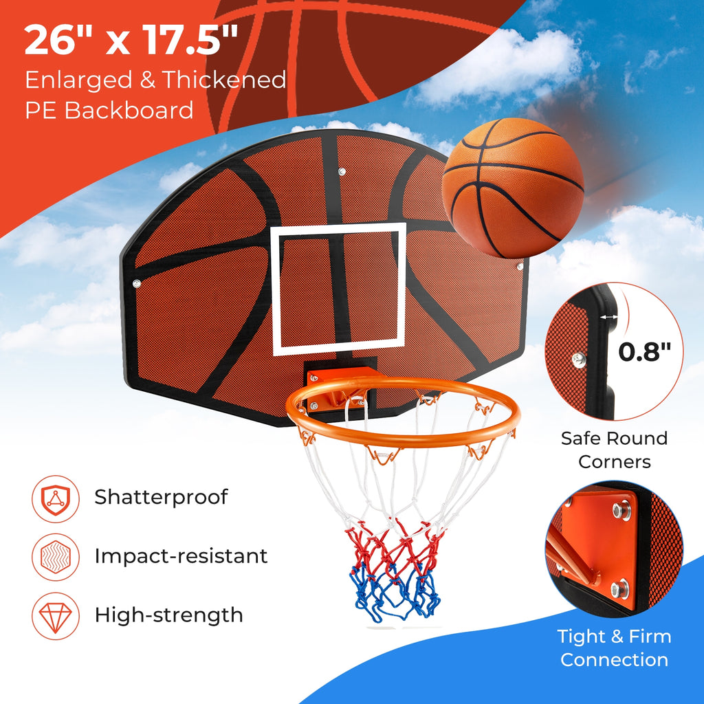 Indoor Outdoor Basketball Games with Large Shatter-proof Backboard