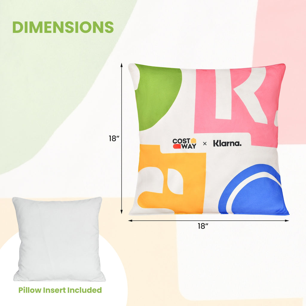 18 x 18 Inch Inches Square Throw Pillows with Removable and Washable Velvet Pillow Cases-Pink