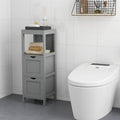 Freestanding Storage Cabinet with 2 Removable Drawers for Bathroom-Gray
