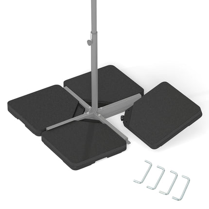 Patio Offset Umbrella Base with Easy-Fill Spouts