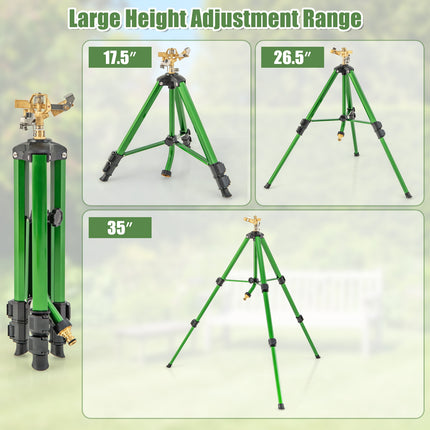 Impact Sprinkler on Tripod Base Set of 2 with 360 Degree Rotation-S