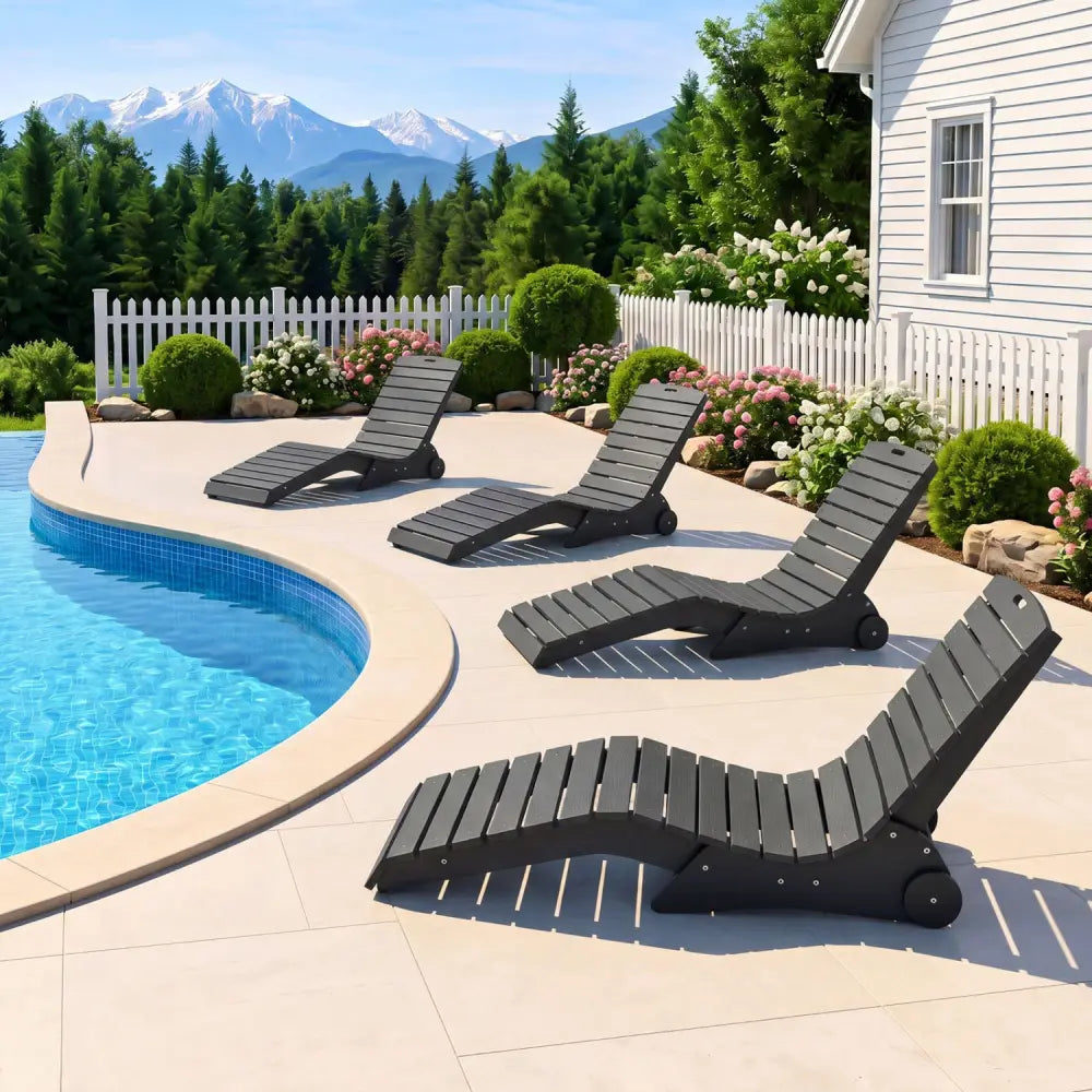 In-Pool Lounge Chair with Weighted Anti-Floating Design 450 LBS for Baja Shelf-Dark Gray - Dark Gray - Outdoor Chaise