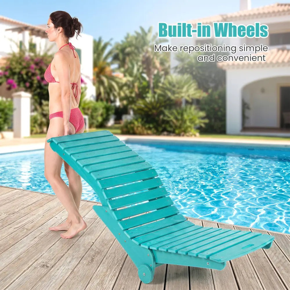 In-Pool Lounge Chair with Weighted Anti-Floating Design 450 LBS for Baja Shelf-Turquoise - Turquoise - Outdoor Chaise