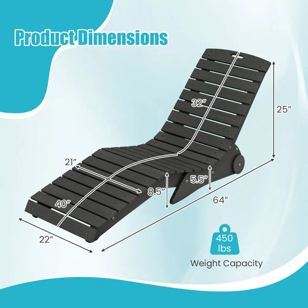 In-Pool Lounge Chair with Weighted Anti-Floating Design 450 LBS for Baja Shelf-Dark Gray - Dark Gray - Outdoor Chaise