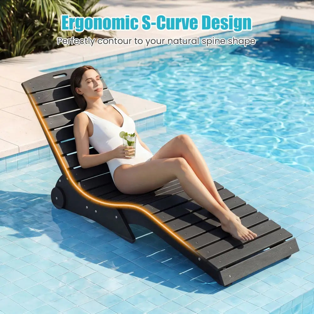 In-Pool Lounge Chair with Weighted Anti-Floating Design 450 LBS for Baja Shelf-Dark Gray - Dark Gray - Outdoor Chaise