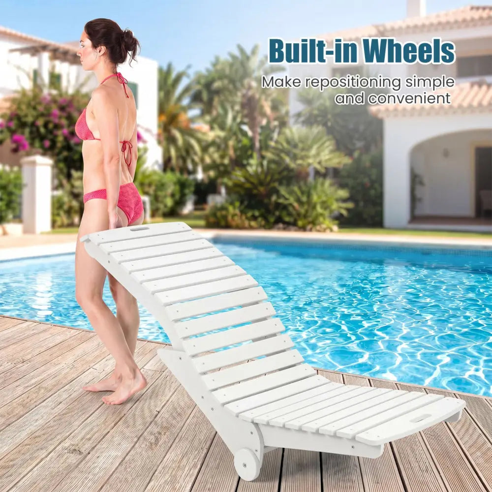In-Pool Lounge Chair with Weighted Anti-Floating Design 450 LBS for Baja Shelf-White - White - Outdoor Chaise Lounges
