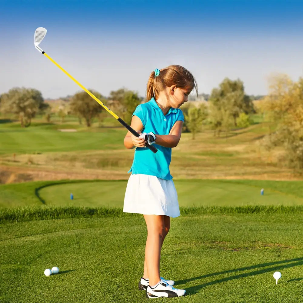 Individual Gold Club for Boys and Girls with Fiberglass Shaft and Headcover-Yellow - Yellow - Golf
