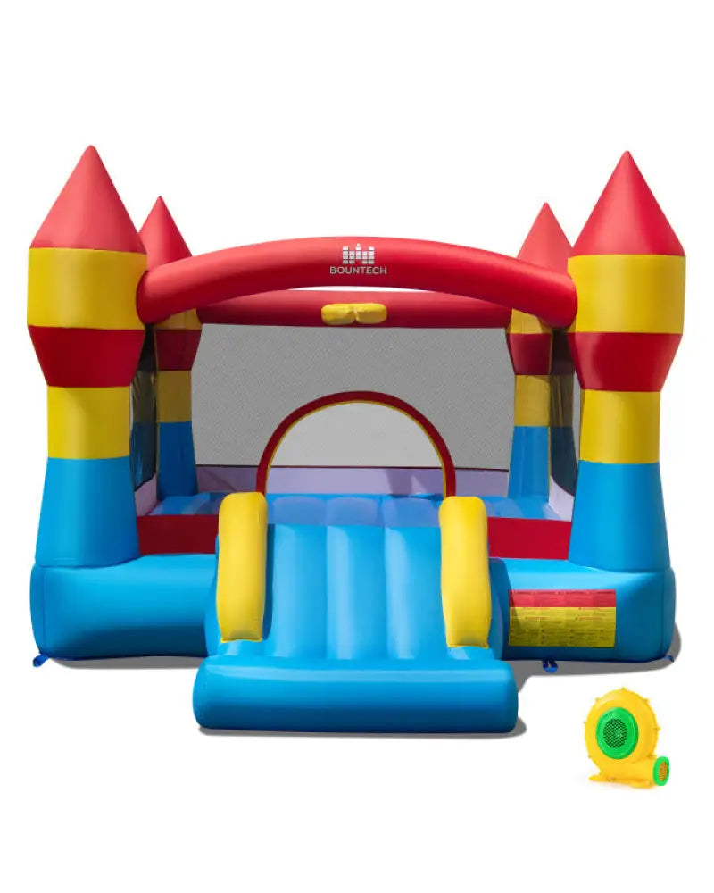 Indoor Outdoor Blow-up Bouncy Castle with 550W Blower for Yard - Bounce House