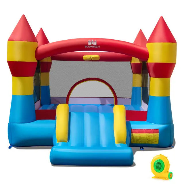 Indoor Outdoor Blow-up Bouncy Castle with 550W Blower for Yard - Bounce House