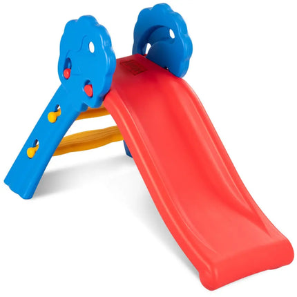 Indoor Outdoor Children Folding Up-down Slide - Red - Climbers & Slides