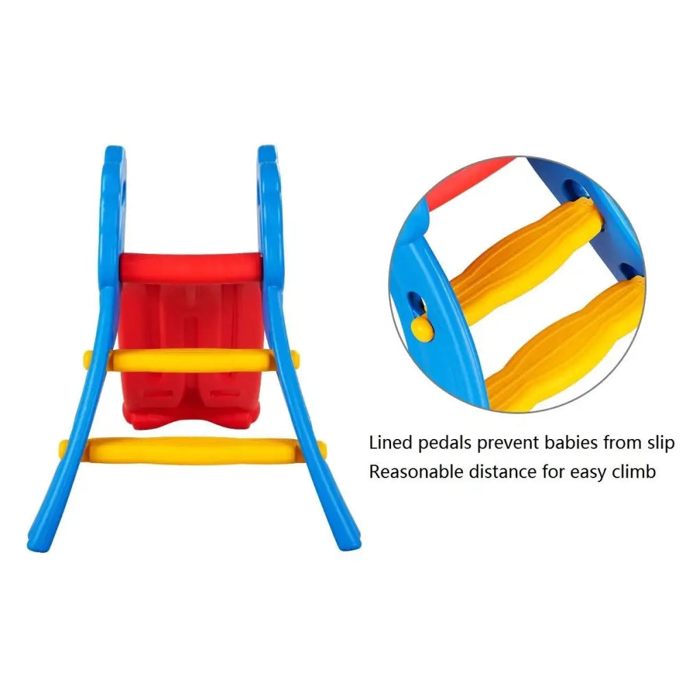 Indoor Outdoor Children Folding Up-down Slide - Red - Climbers & Slides