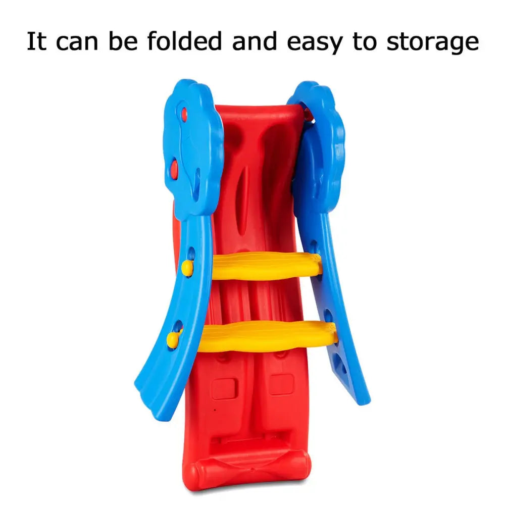 Indoor Outdoor Children Folding Up-down Slide - Red - Climbers & Slides