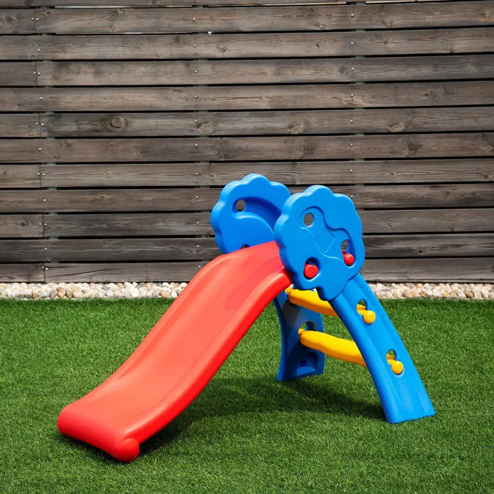 Indoor Outdoor Children Folding Up-down Slide - Red - Climbers & Slides