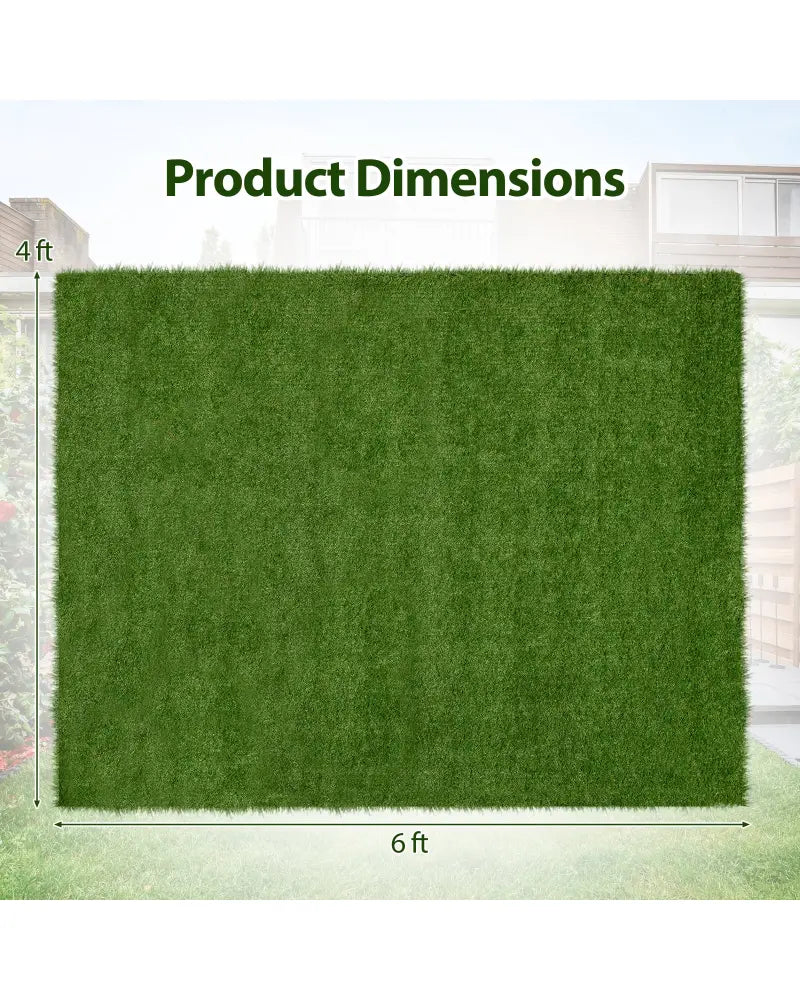 Indoor Outdoor Synthetic Turf Mat with Drainage Holes-S - Green - Outdoor Decor